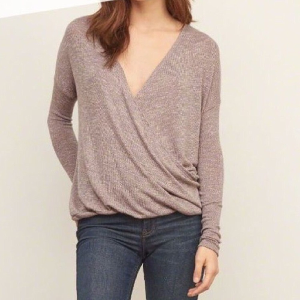 Tan Cross Front Sweater